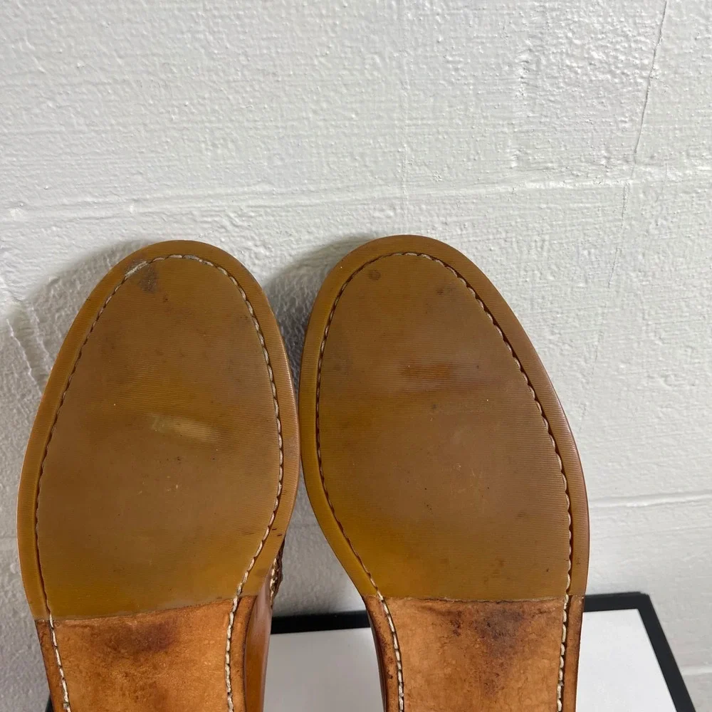 LL Bean Signature Brown Leather Penny Loafers Slip On Dress Shoes Men's 9.5 D